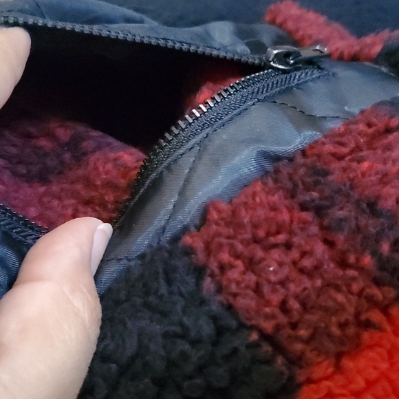 Red and Black Sherpa Pullover - Picture 5 of 9